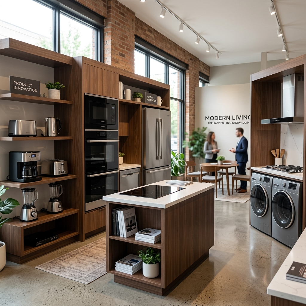 A bright kitchen featuring sleek, energy-efficient home appliances